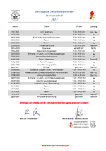 Dienstplan Jugend